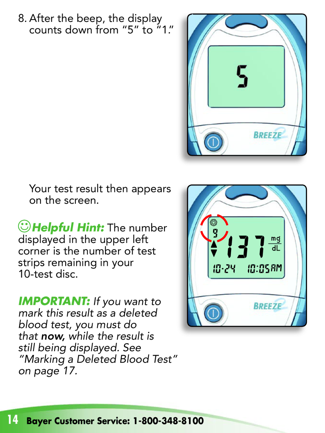 Bayer HealthCare Breeze 2 manual  Bayer Customer Service 