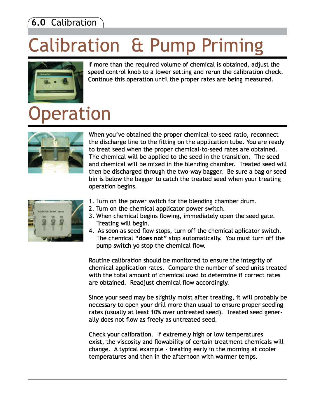 Bayer HealthCare CF-80 manual Operation, Calibration & Pump Priming 