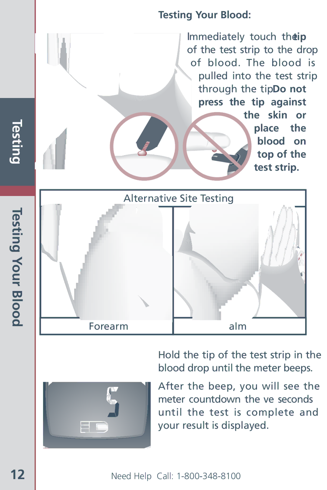 Bayer HealthCare CONTOUR Blood Glucose Meter and Ascensia CONTOURTM Test Strips manual Testing Testing Your Blood 