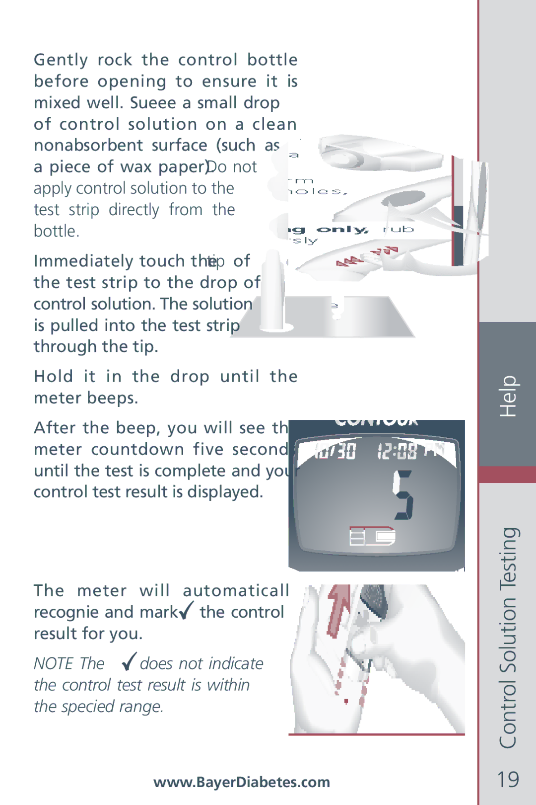 Bayer HealthCare CONTOUR Blood Glucose Meter and Ascensia CONTOURTM Test Strips manual Help 