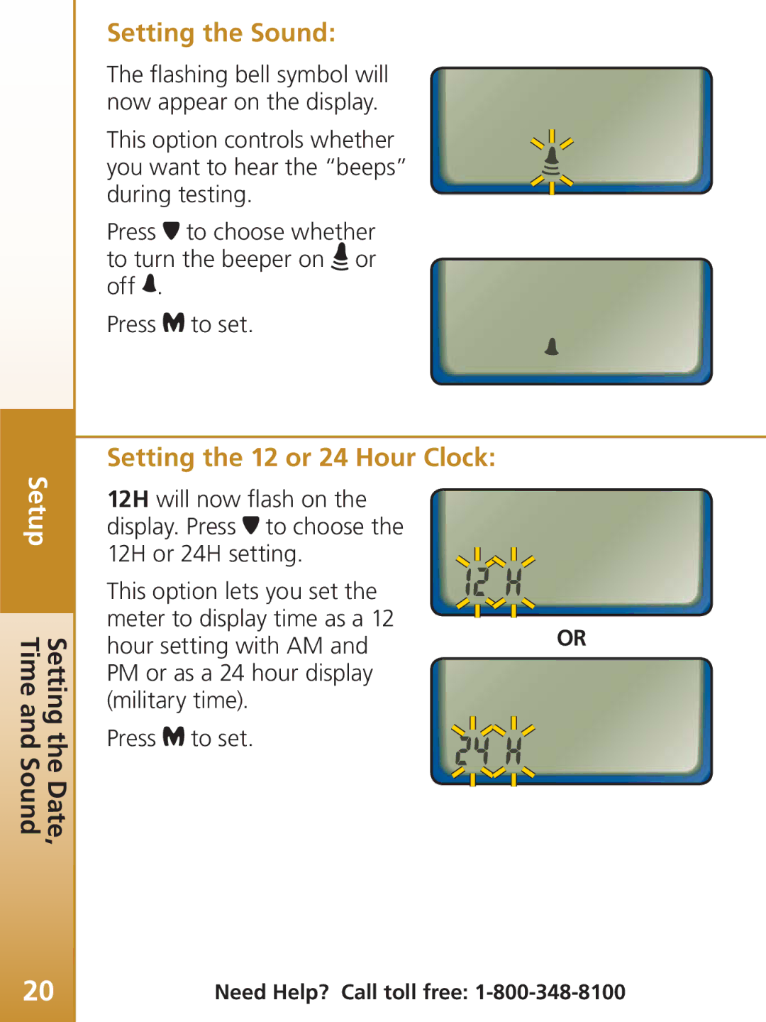 Bayer HealthCare TS manual Setting the Sound 