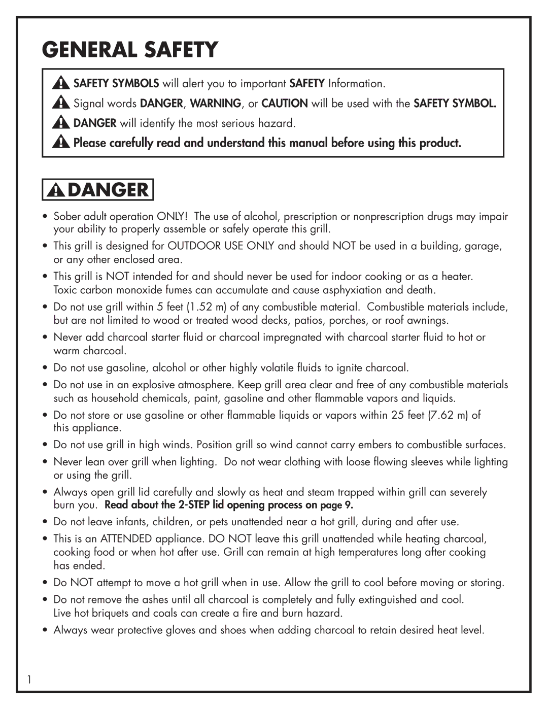 Bayou Classic 500-535 manual General Safety 