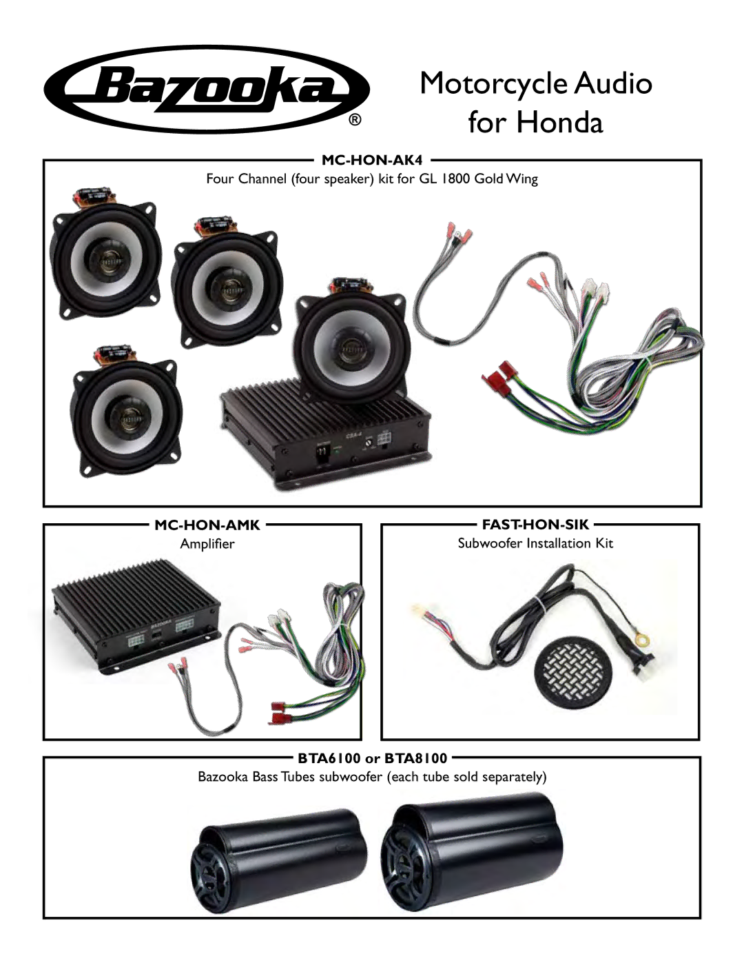 Bazooka BTA8100, BTA6100 manual MC-HON-AK4, Mc-Hon-Amk, Fast-Hon-Sik 