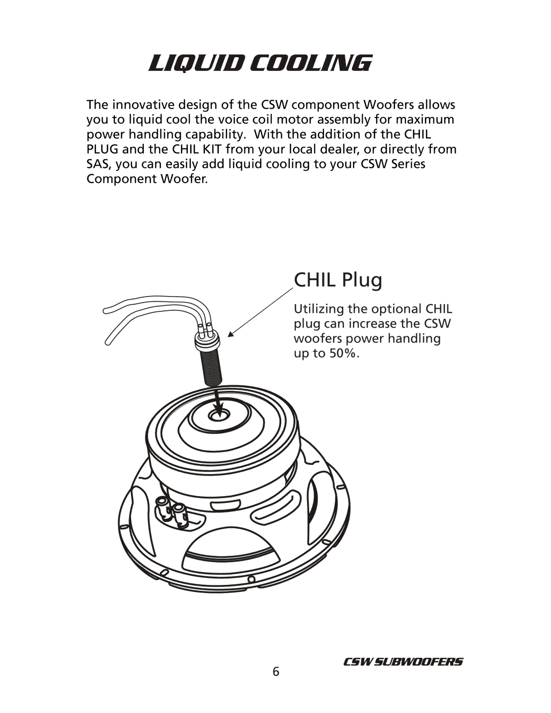 Bazooka CSW1004, CSW1204 manual Chil Plug 