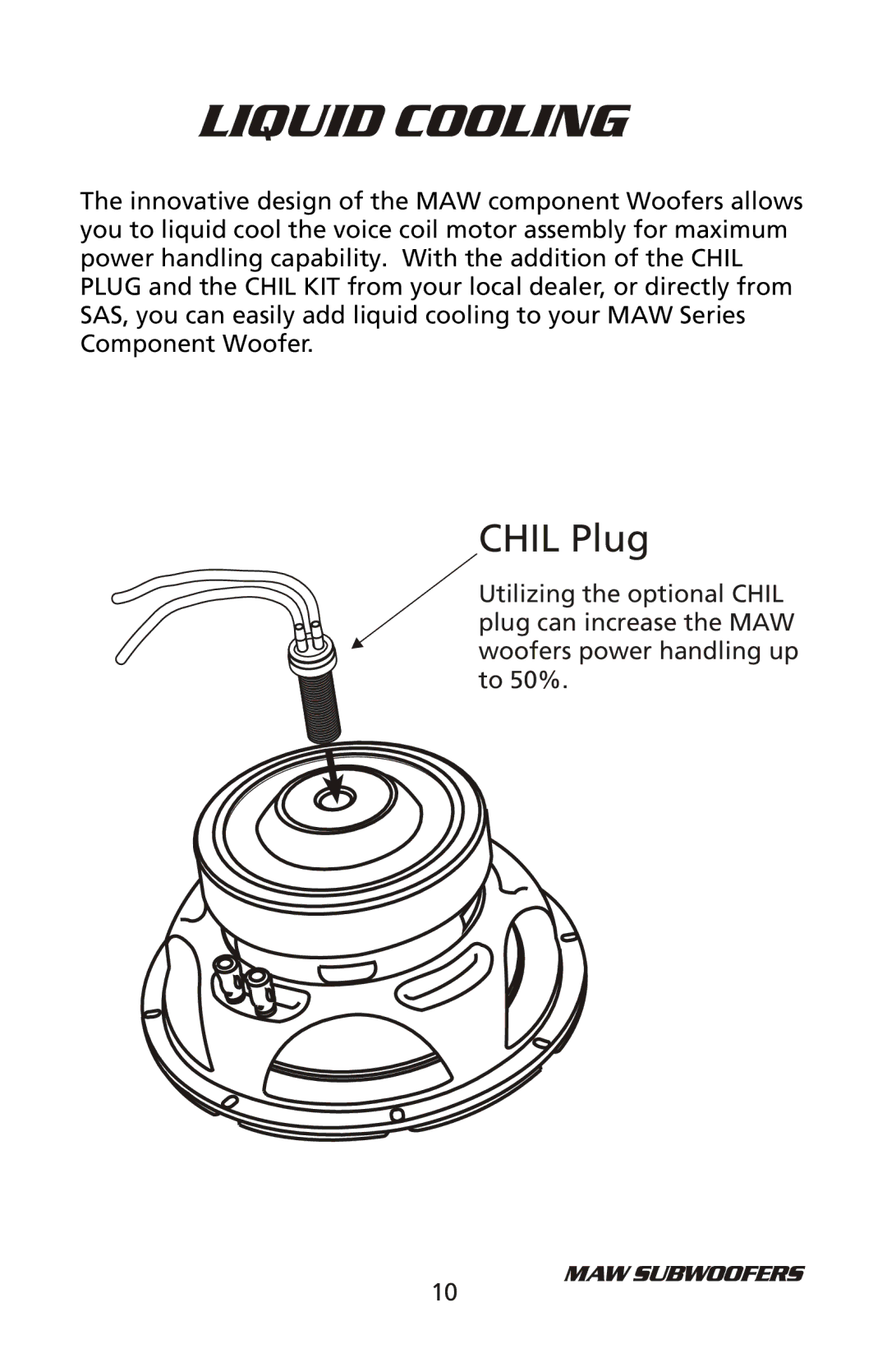 Bazooka MAW8008, MAW8004 manual Chil Plug 