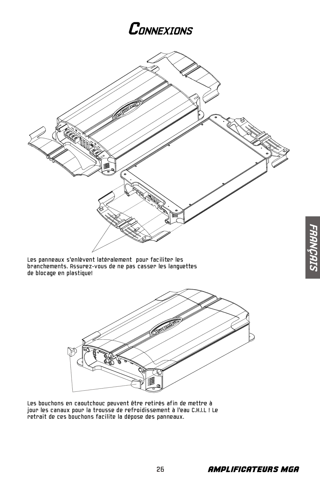 Bazooka MGA11000H, MGA11500H manual Connexions 