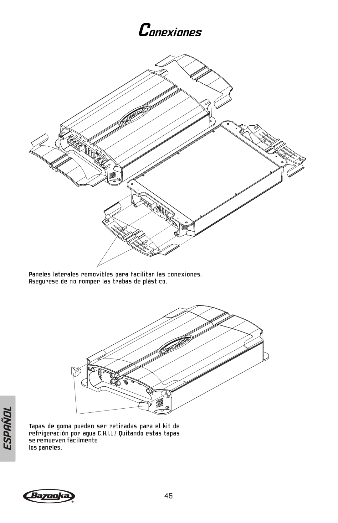 Bazooka MGA11500H, MGA11000H manual Conexiones 