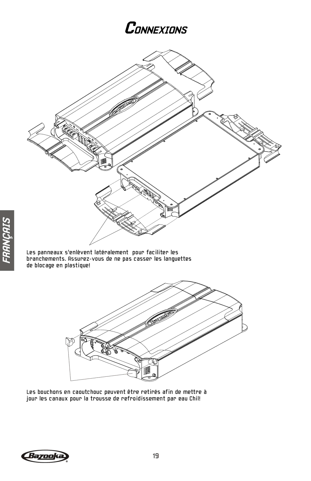 Bazooka MGA4150 manual Connexions 