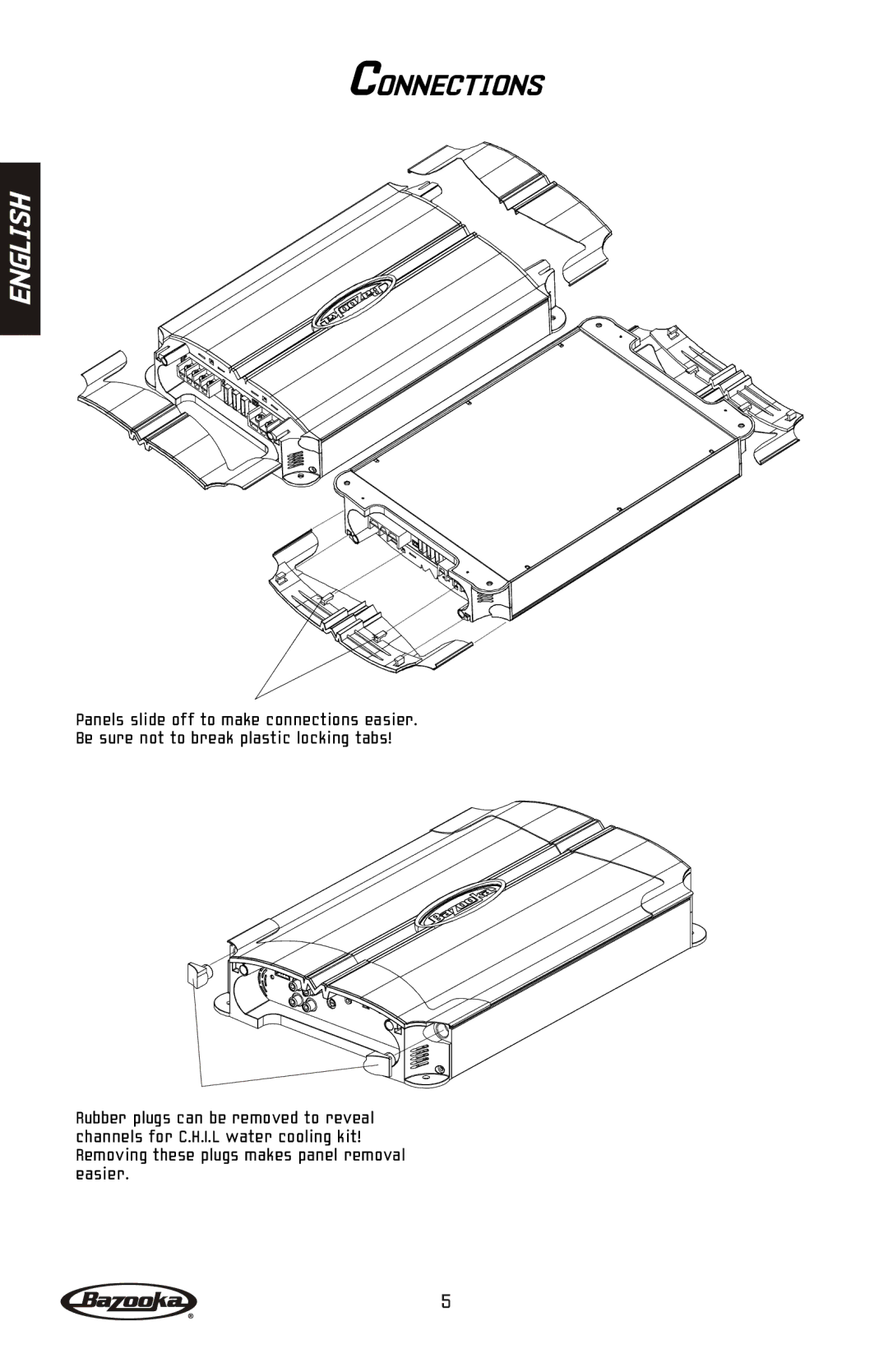 Bazooka MGA4150 manual Connections 