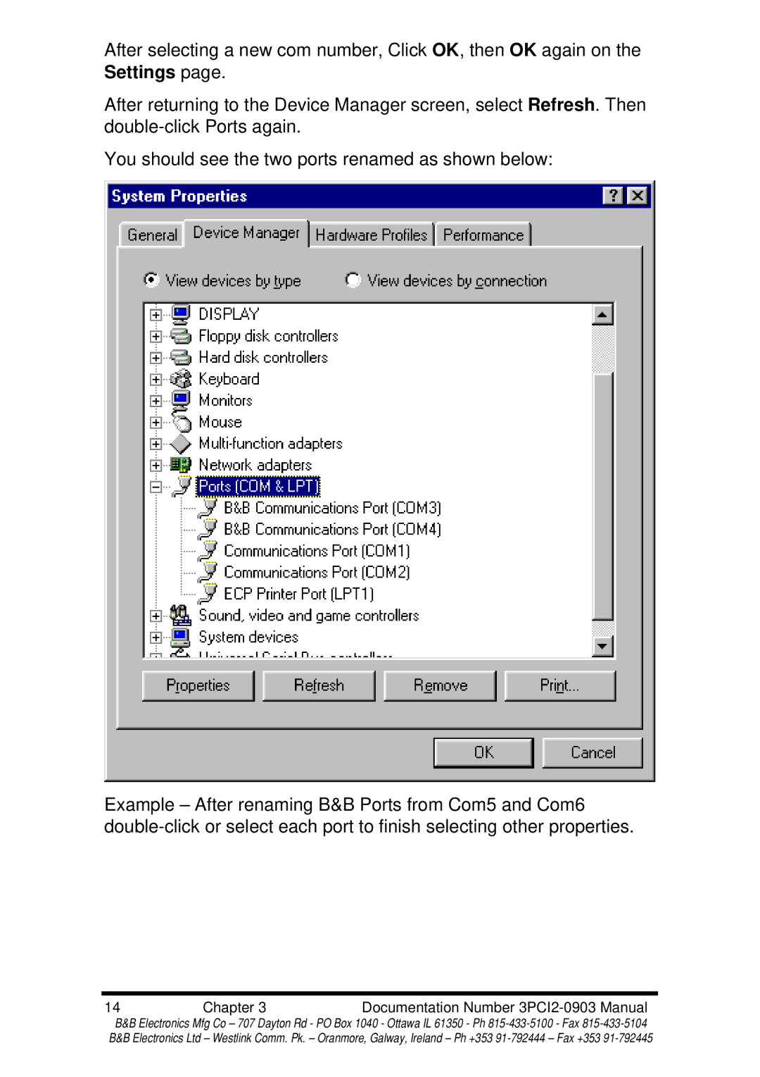 B&B Electronics manual Chapter Documentation Number 3PCI2-0903 Manual 