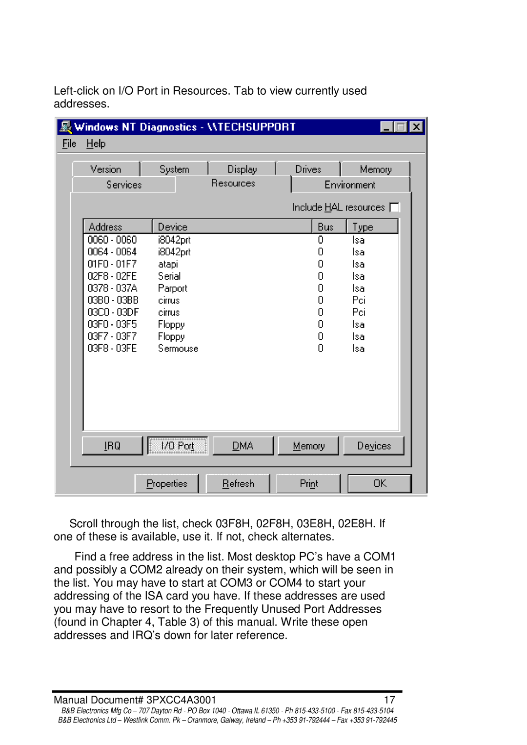 B&B Electronics manual Manual Document# 3PXCC4A3001 