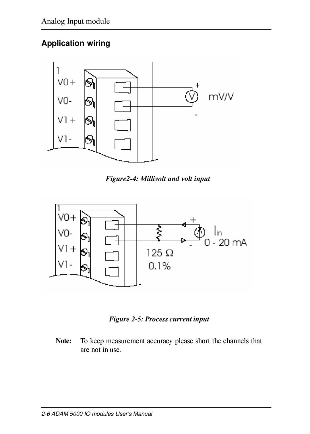 B&B Electronics 5000 Series user manual Millivolt and volt input 