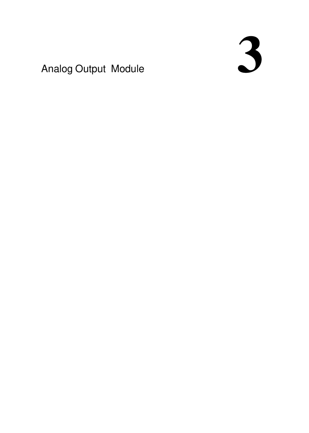 B&B Electronics 5000 Series user manual Analog Output Module 