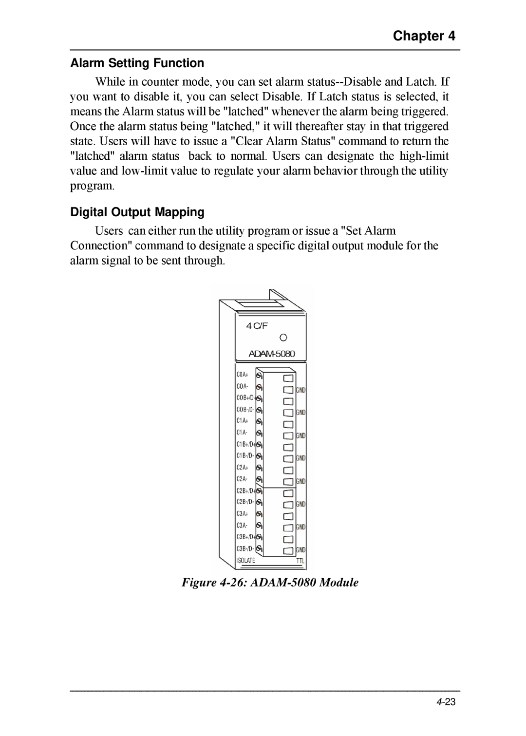 B&B Electronics 5000 Series user manual Alarm Setting Function, Digital Output Mapping 