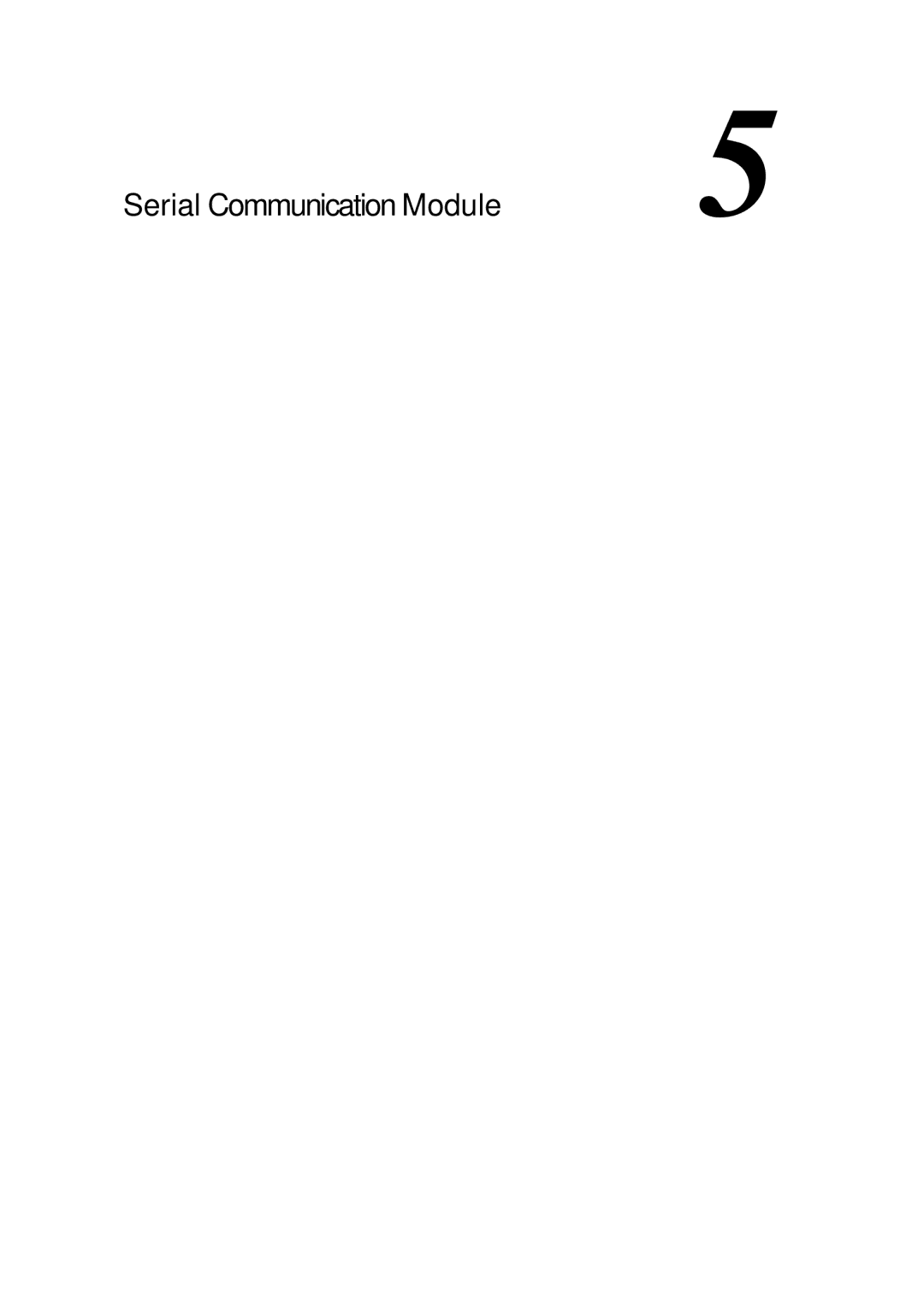 B&B Electronics 5000 Series user manual Serial Communication Module 