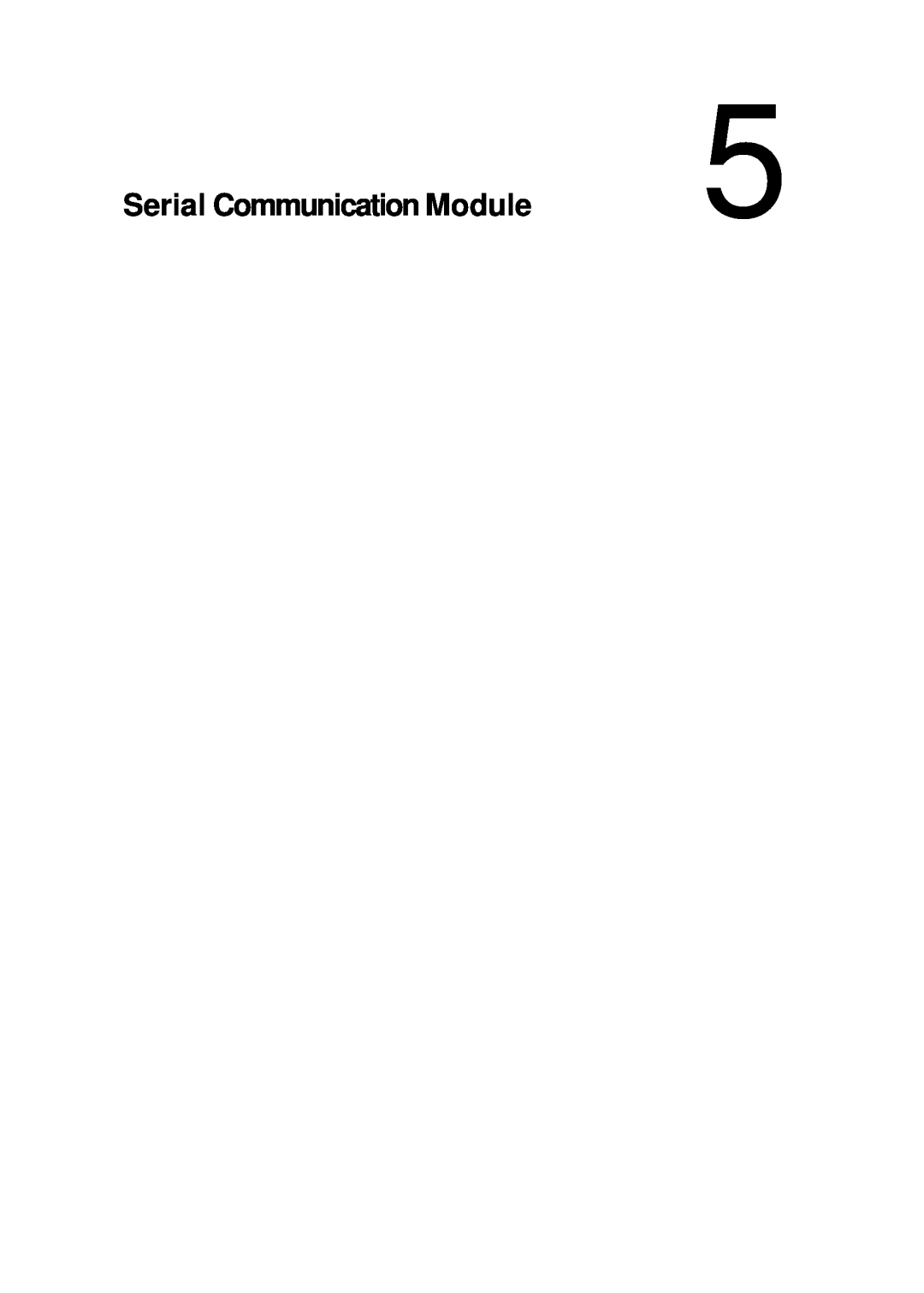 B&B Electronics 5000 Series user manual Serial Communication Module 