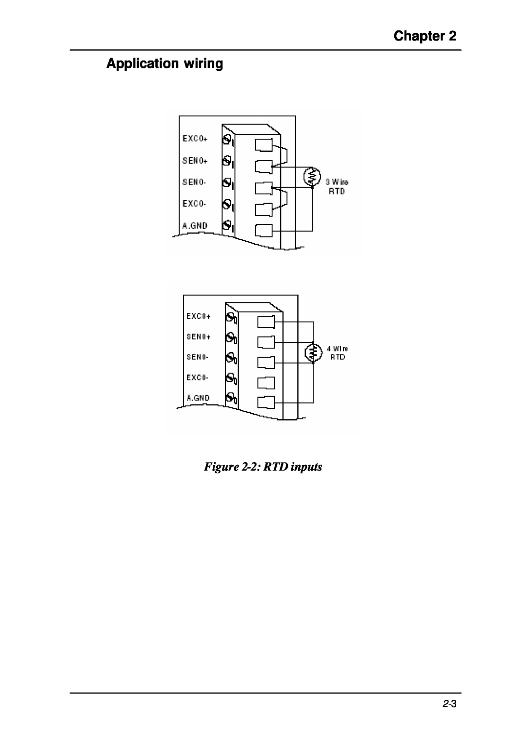 B&B Electronics 5000 Series user manual Chapter Application wiring, 2 RTD inputs 