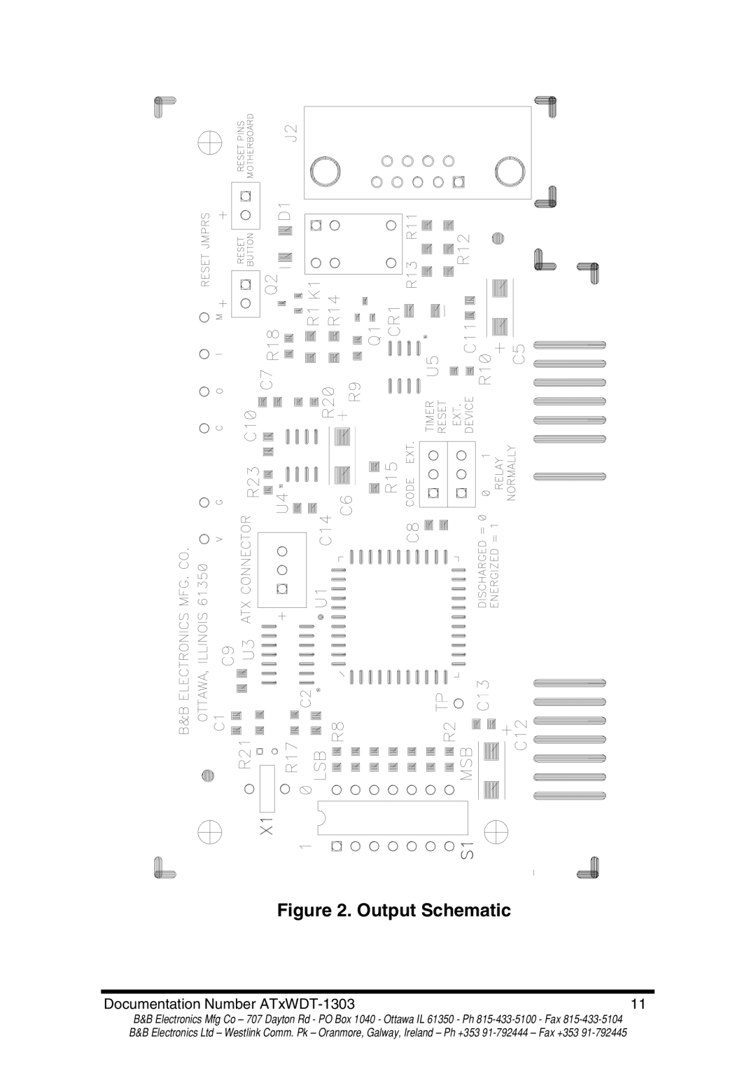 B&B Electronics ATRWDT, ATXWDT manual Output Schematic 