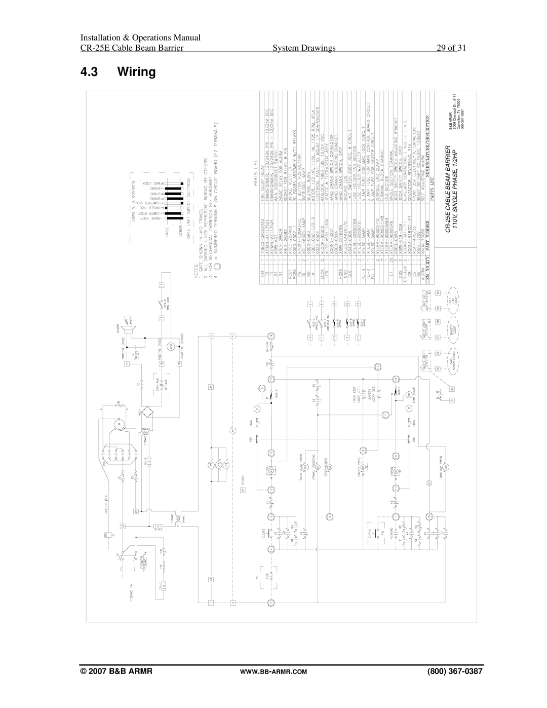 B&B Electronics CR-25E manual Wiring 