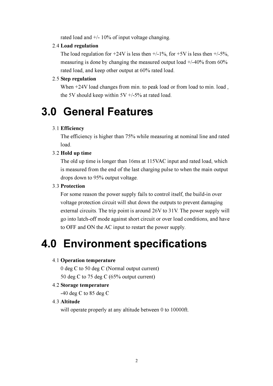 B&B Electronics DP-660 user manual General Features, Environment specifications 