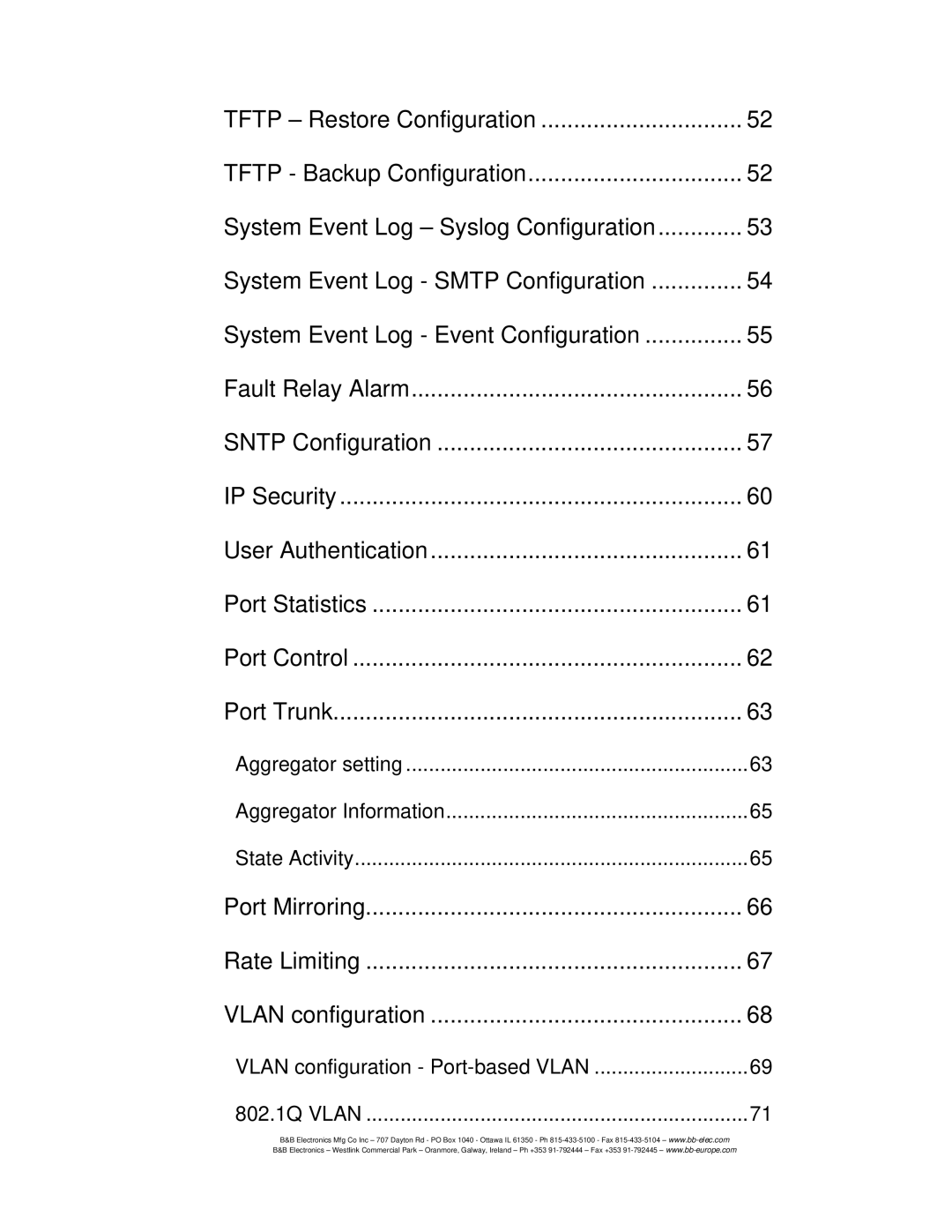 B&B Electronics EIR510-2MT-T, EIR510-2MC-T, EIR510-2SC-T manual Tftp Restore Configuration Tftp Backup Configuration 