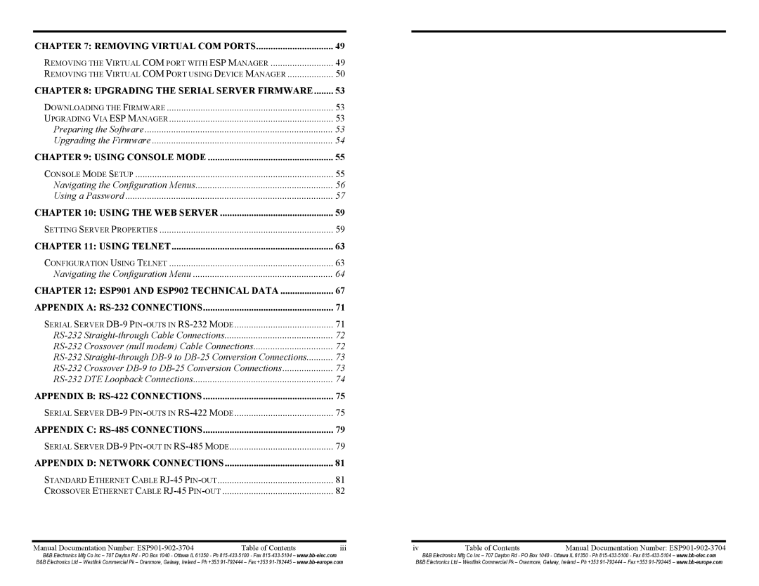 B&B Electronics ESP902E, ESP901E manual Using Console Mode 