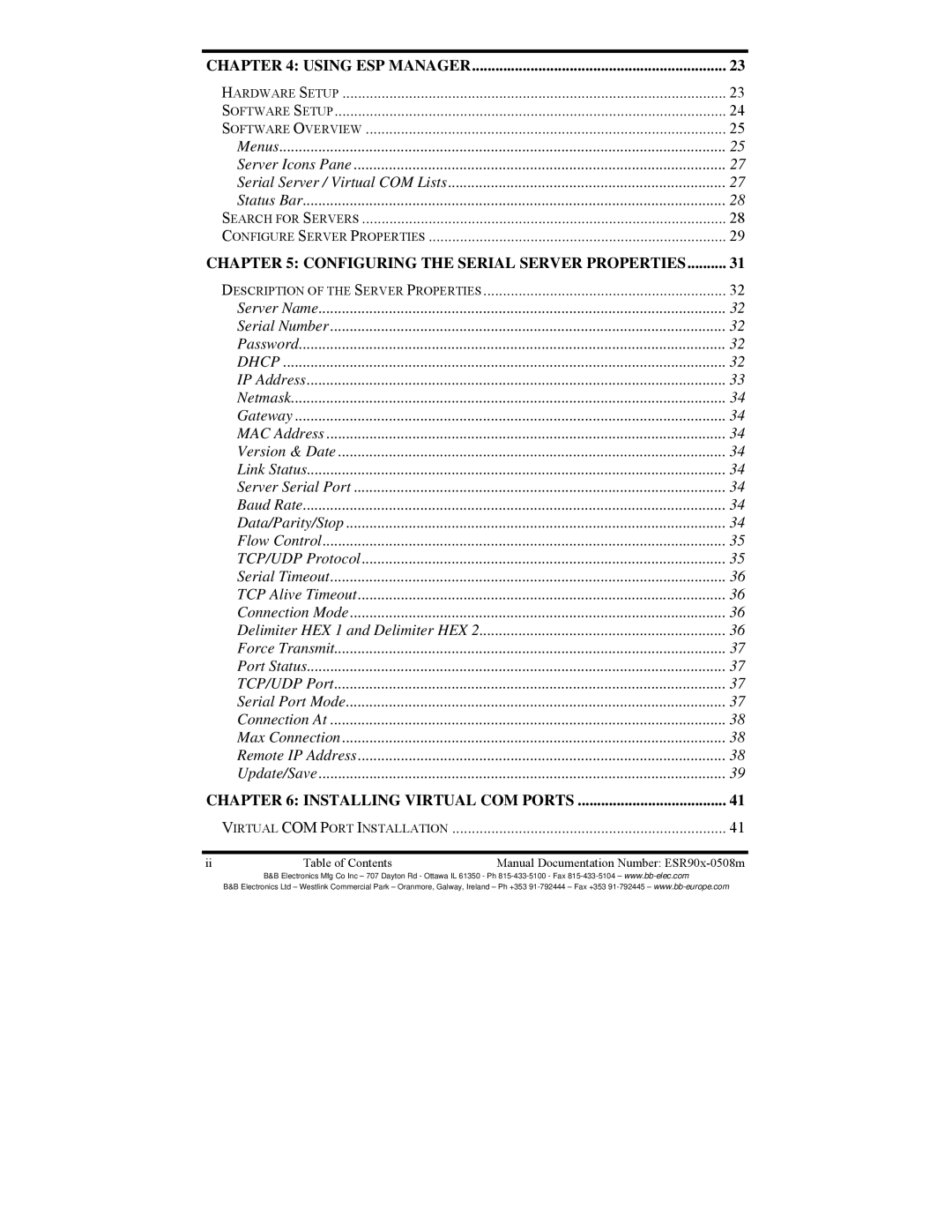 B&B Electronics ESR902, ESR904, ESR901 manual Using ESP Manager 