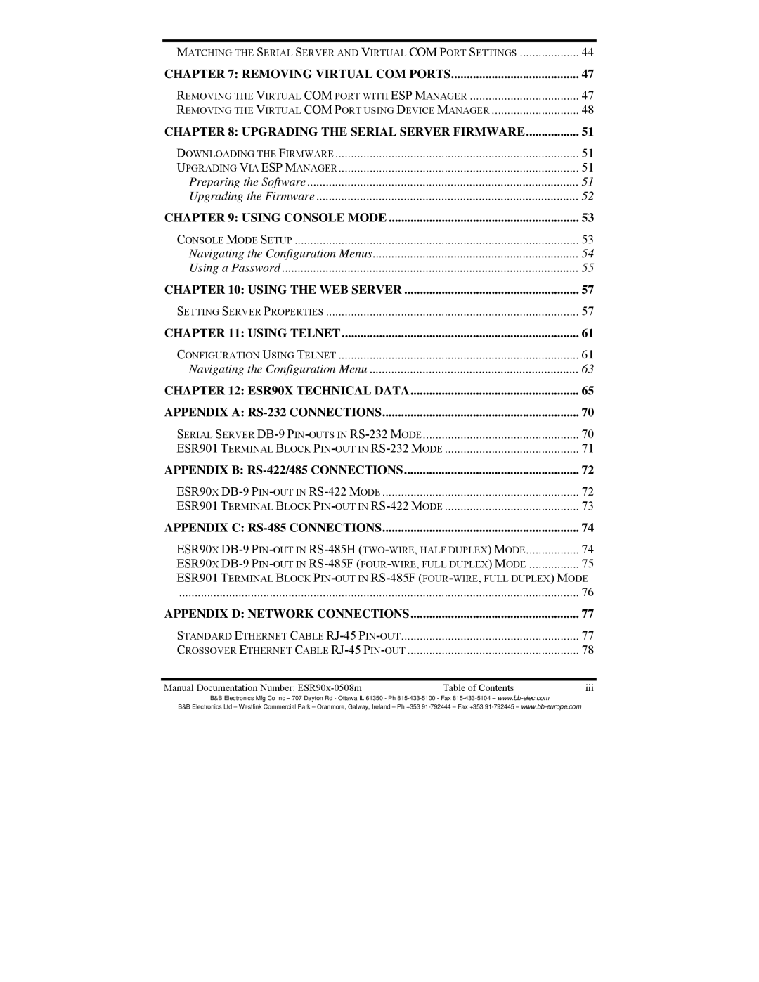 B&B Electronics ESR904, ESR901, ESR902 manual Using Console Mode 