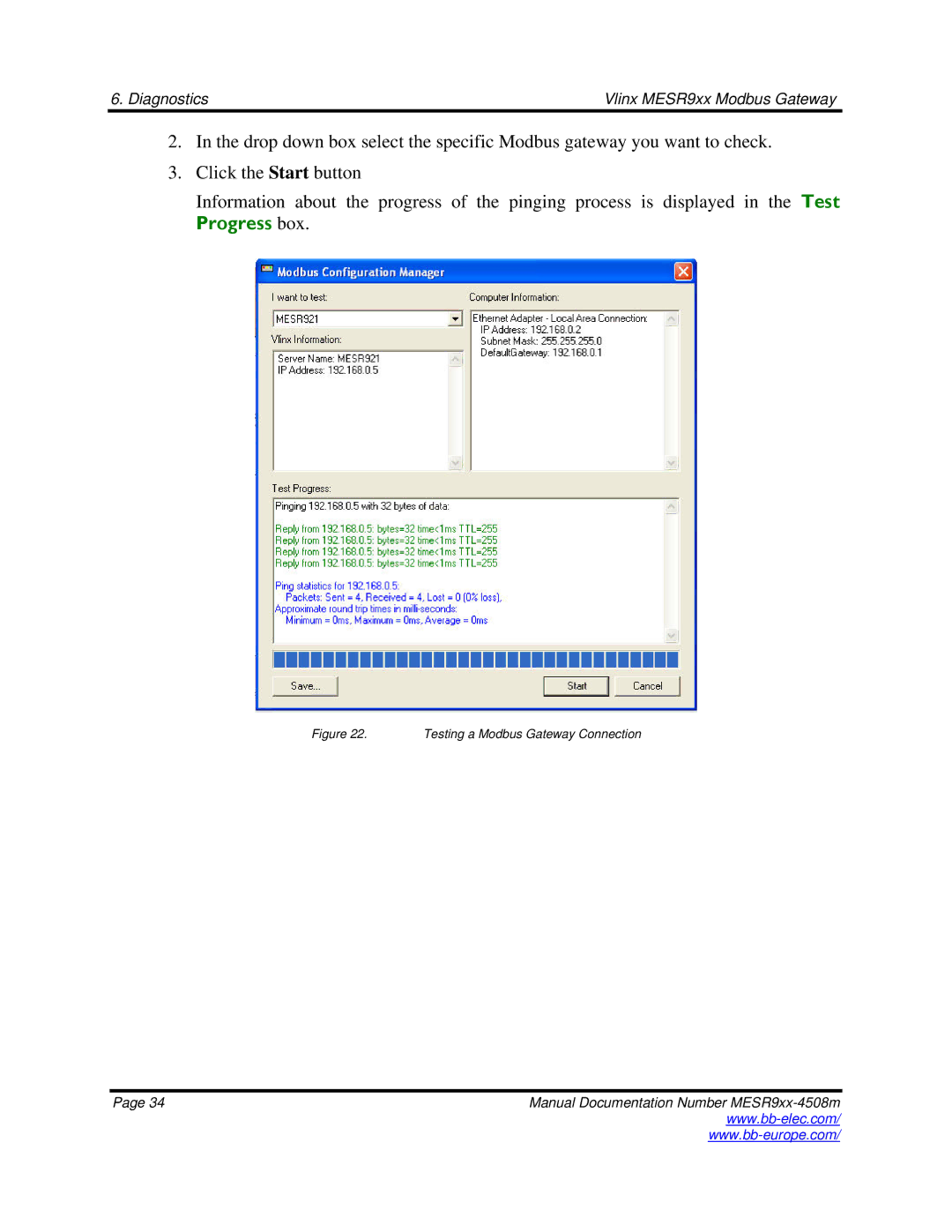 B&B Electronics manual Diagnostics Vlinx MESR9xx Modbus Gateway 