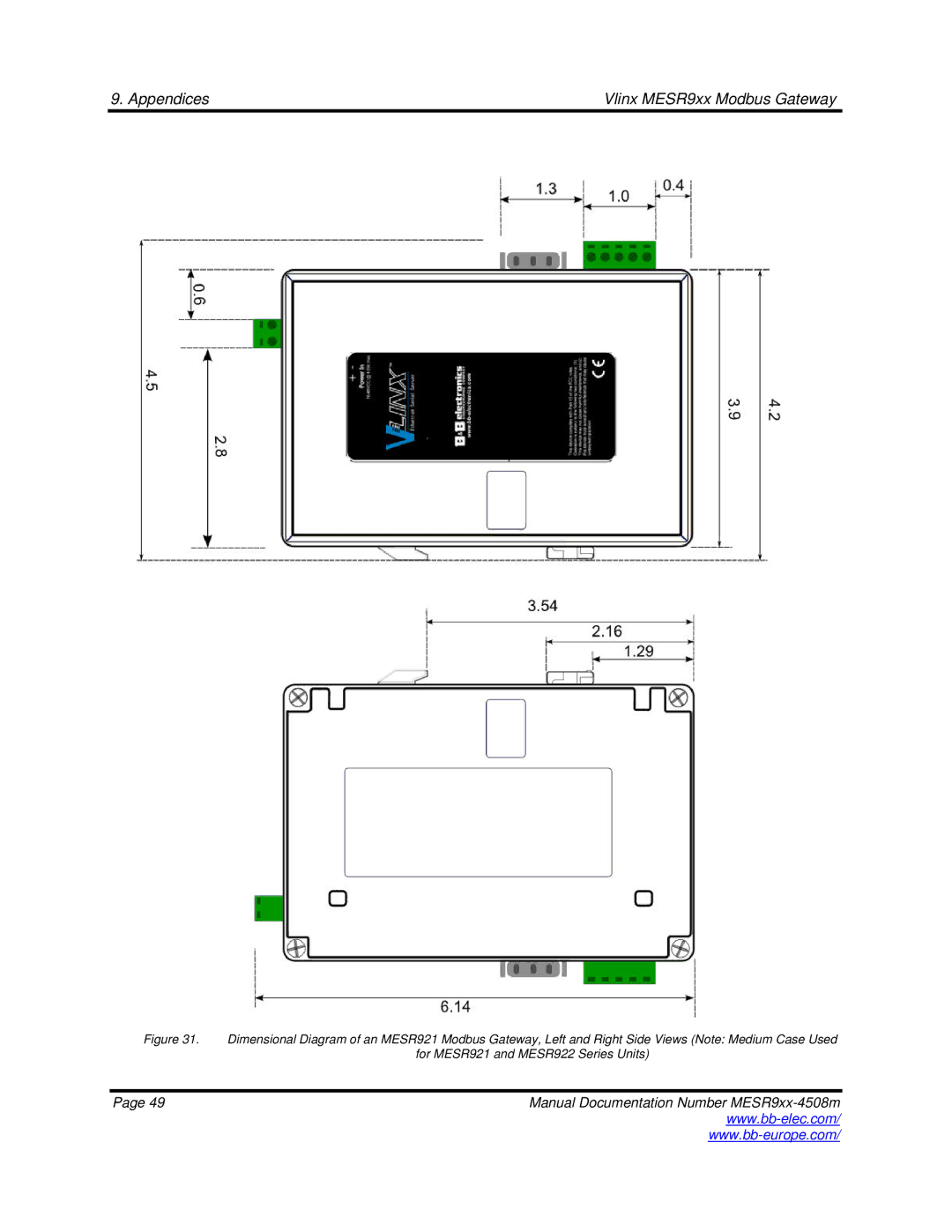 B&B Electronics manual Appendices Vlinx MESR9xx Modbus Gateway 