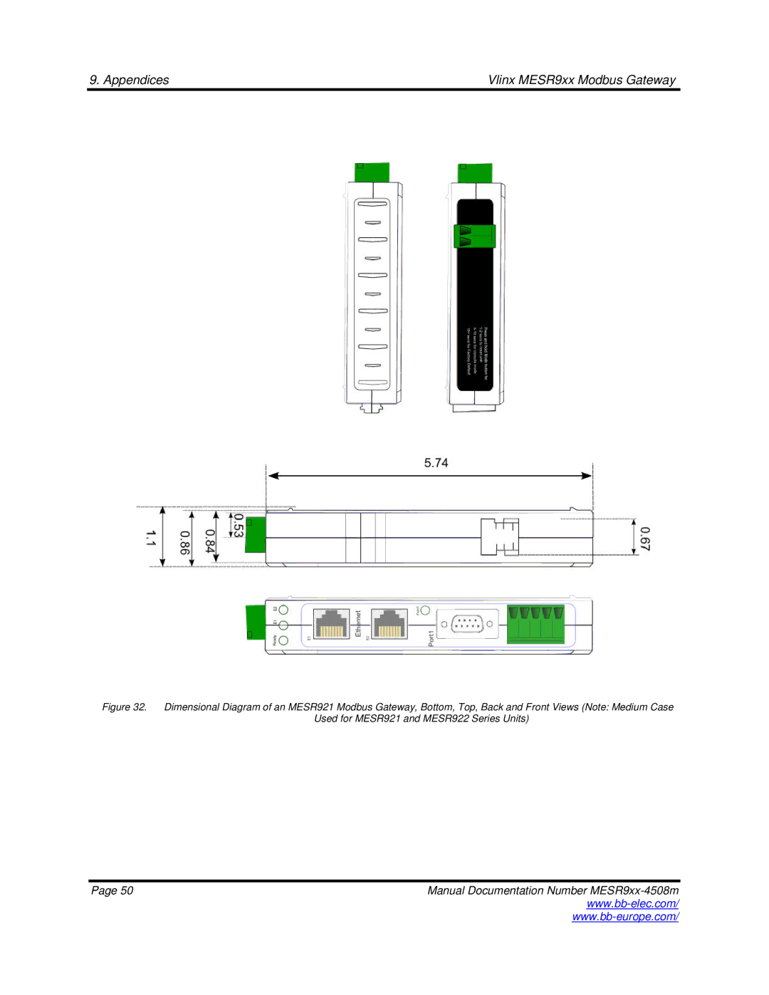 B&B Electronics manual Appendices Vlinx MESR9xx Modbus Gateway 