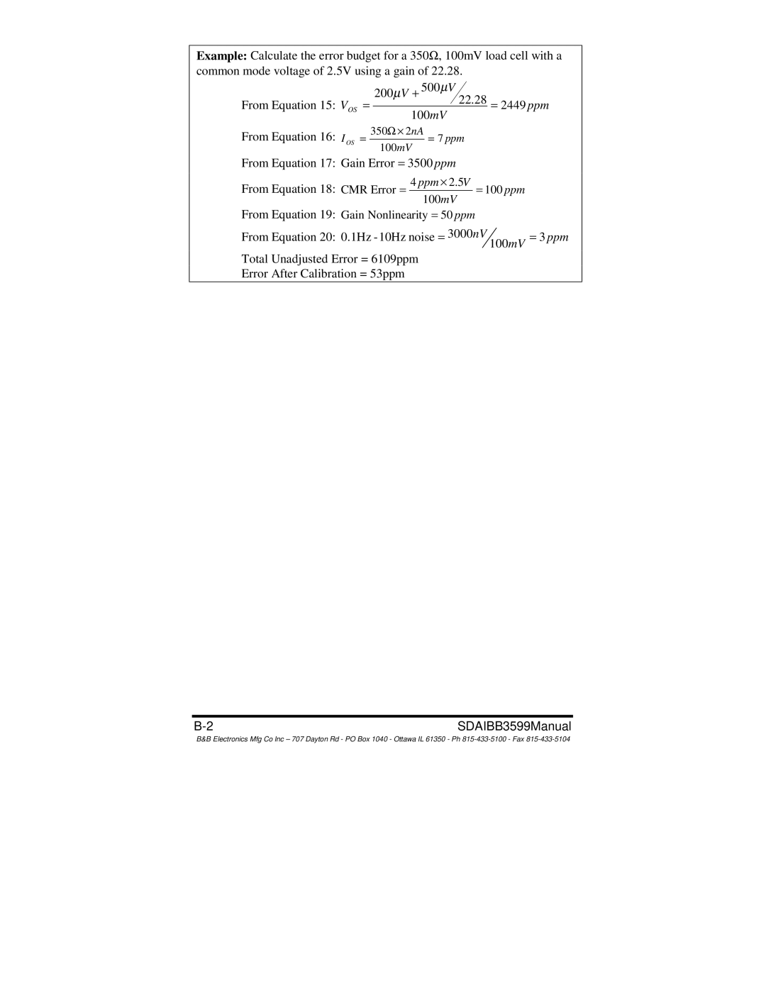 B&B Electronics manual SDAIBB3599Manual 