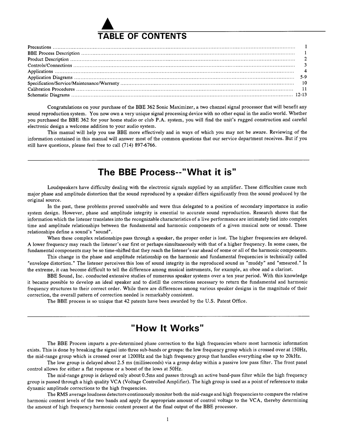 BBE 362 manual 