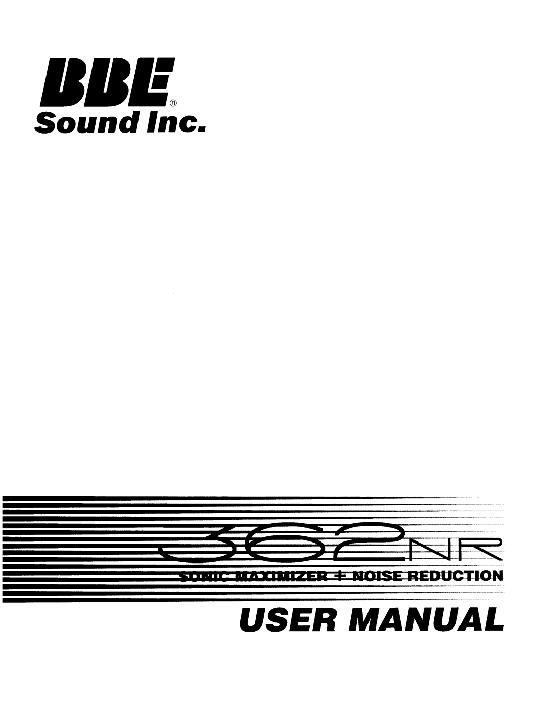 BBE 362NR manual 