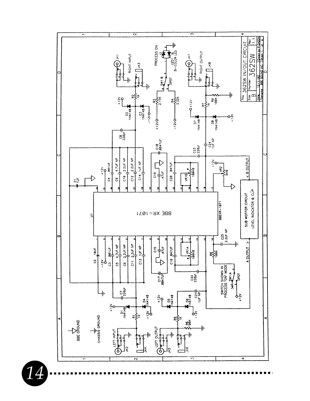 BBE 362SW manual 