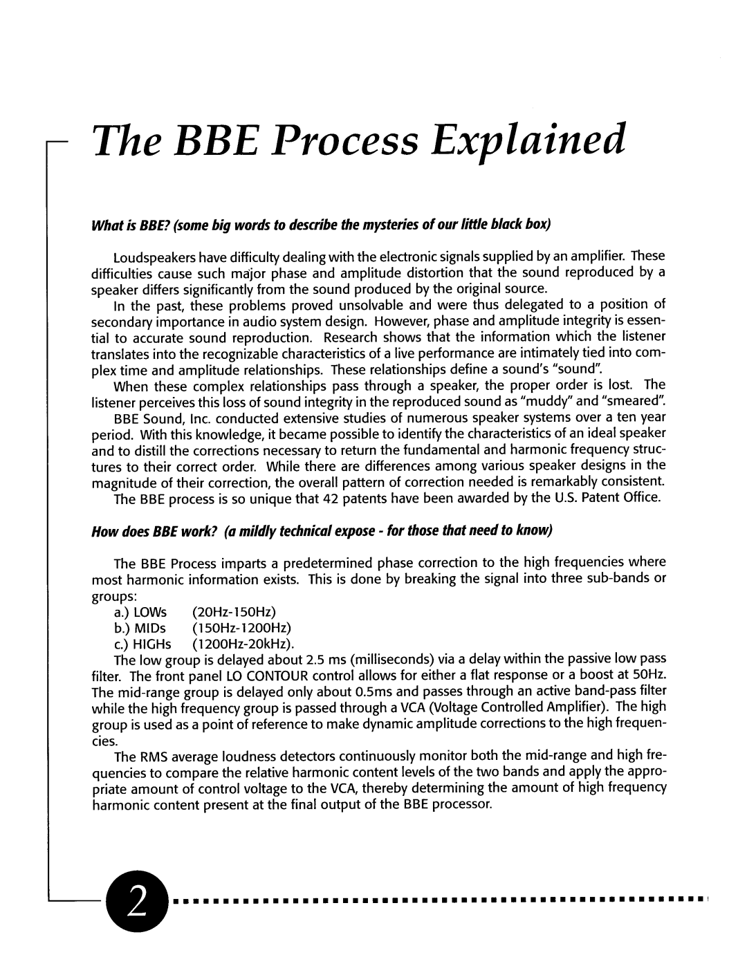 BBE 362SW manual 