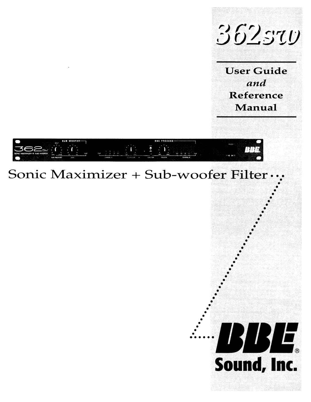 BBE 362SW manual 