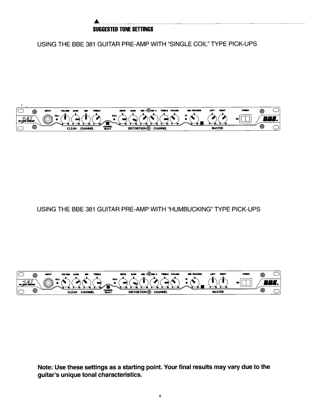 BBE 381 manual 