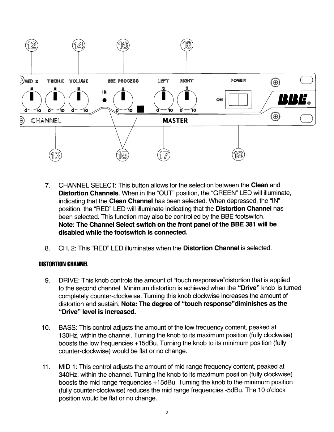 BBE 381 manual 