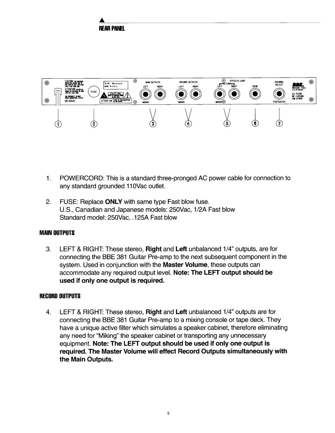 BBE 381 manual 