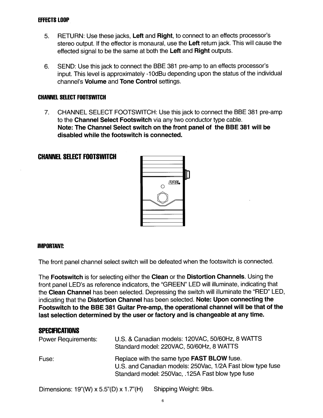 BBE 381 manual 