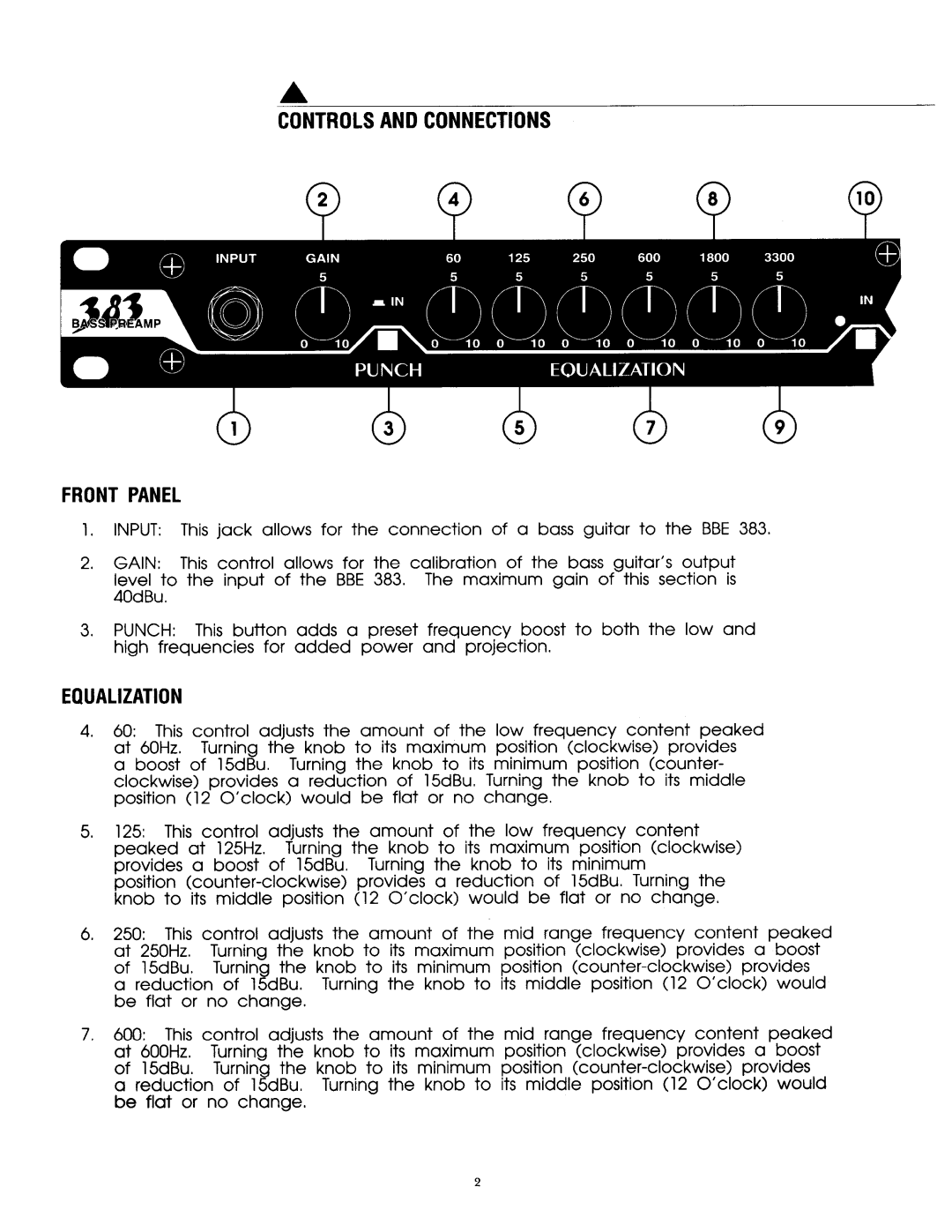 BBE 383 manual 