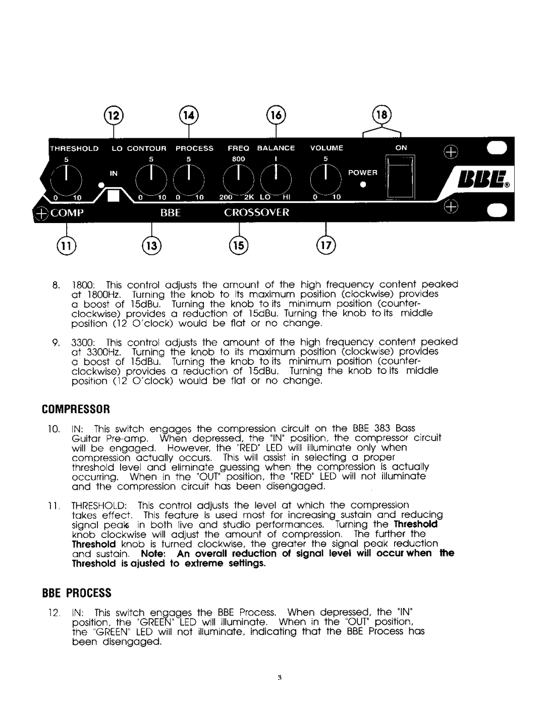 BBE 383 manual 