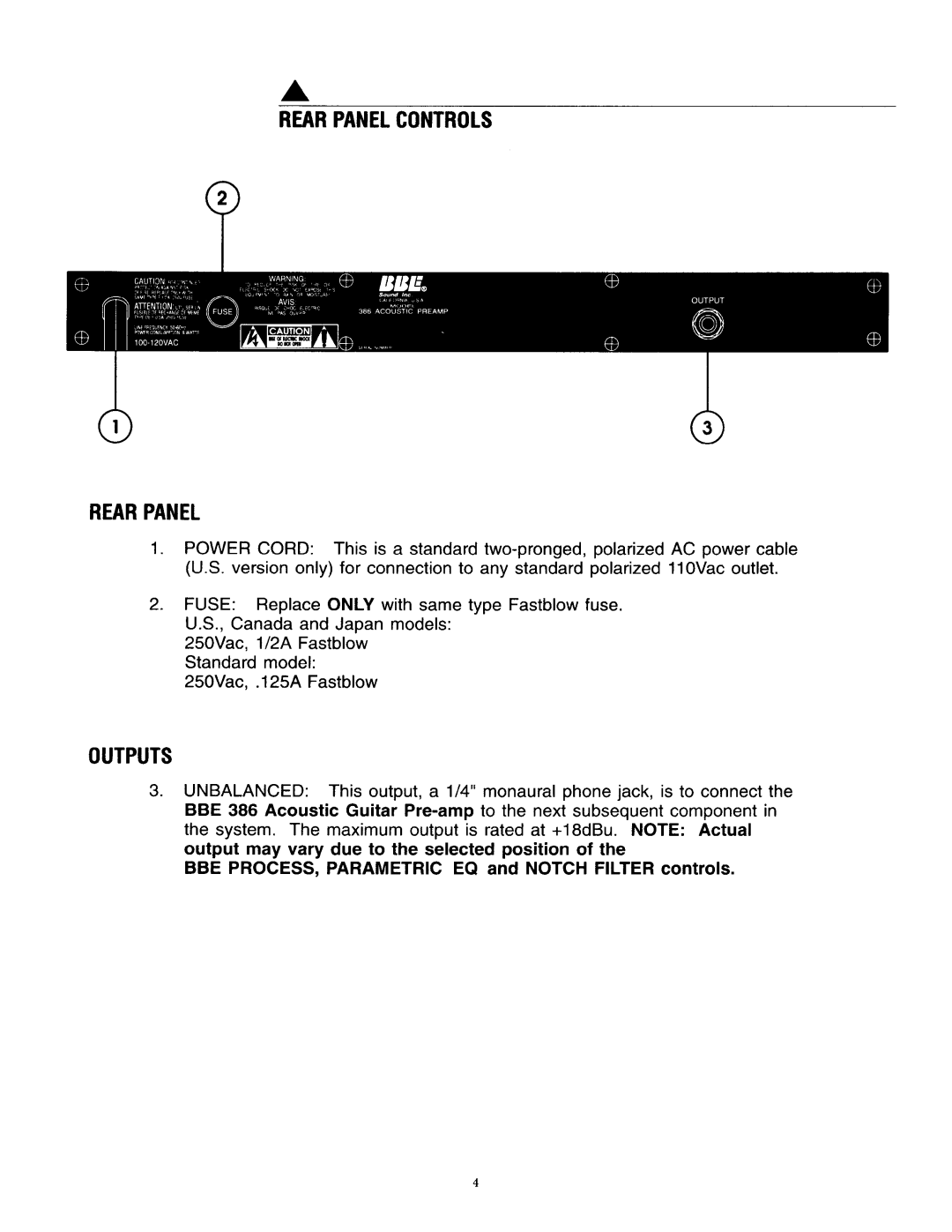 BBE 386 manual 