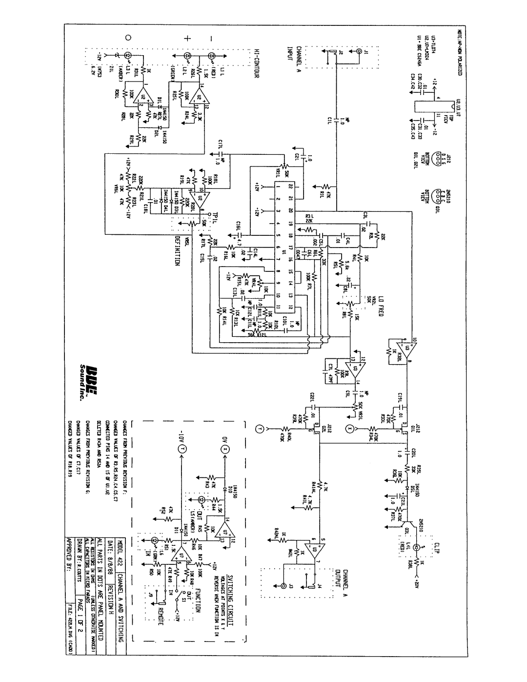 BBE BBE 422 manual 