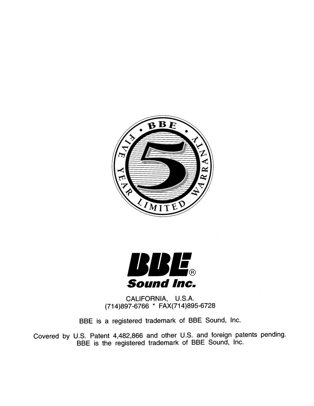 BBE BBE 422 manual 