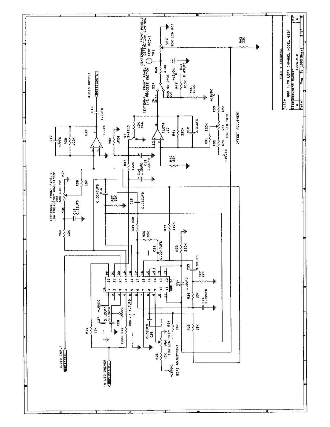 BBE BBE 422A manual 