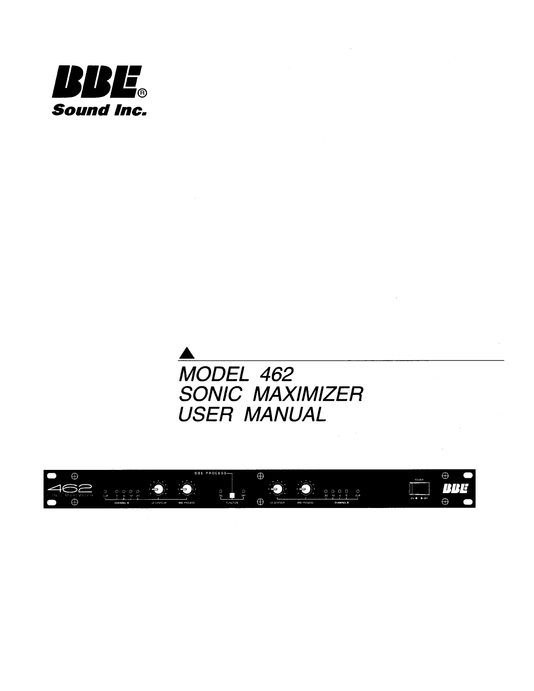 BBE BBE 462 manual 