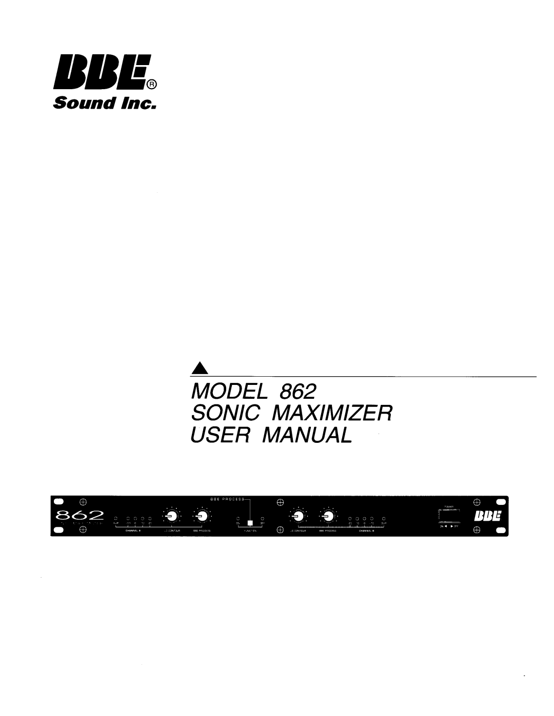 BBE BBE 862 manual 