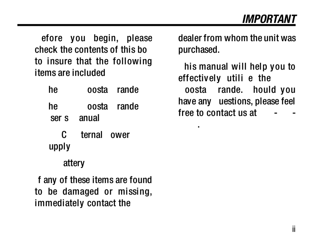 BBE Boosta Grande user manual 